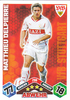 Matthieu Delpierre VfB Stuttgart 2010/11 Topps MA Bundesliga #290